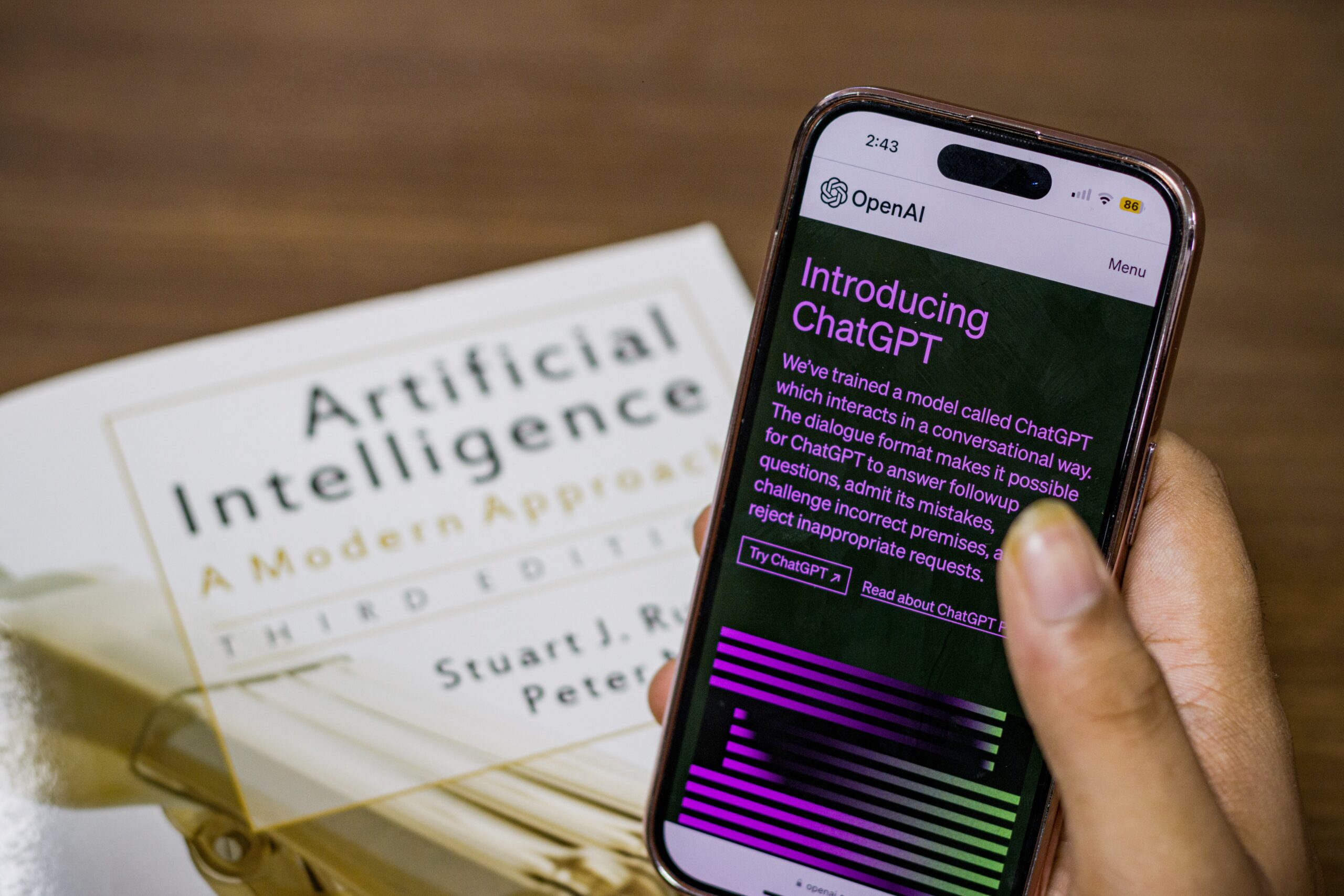 using chatGPT on smartphone